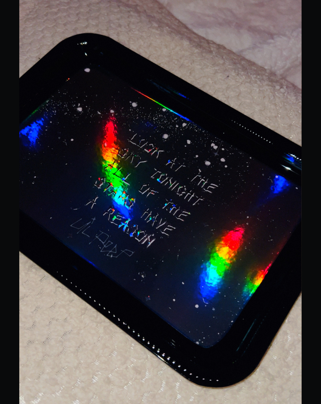 Look At The Sky Holographic Tray