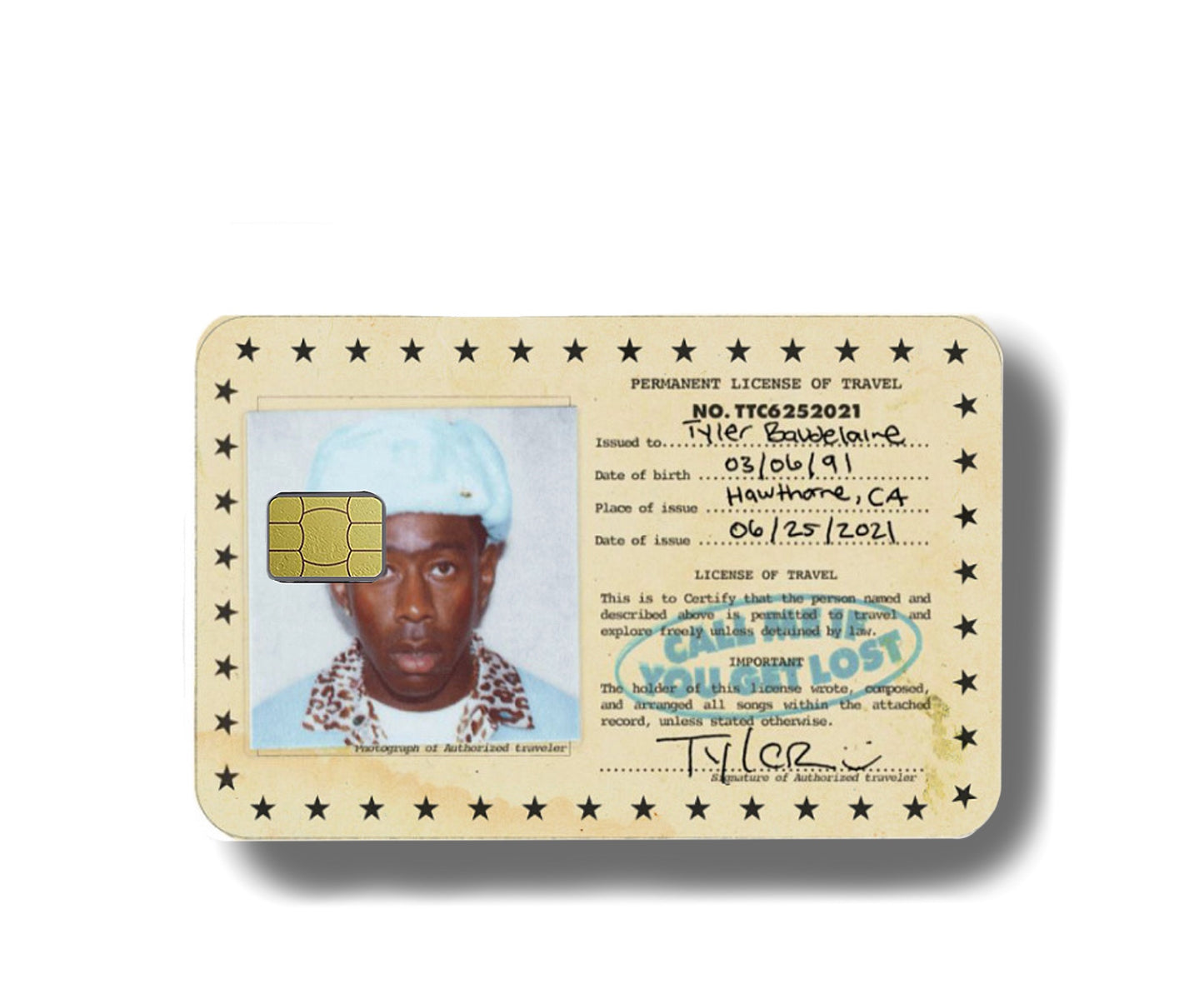 Call Me If You Get Lost Inspired Card Cover – Travel ID Style Credit Card Skin